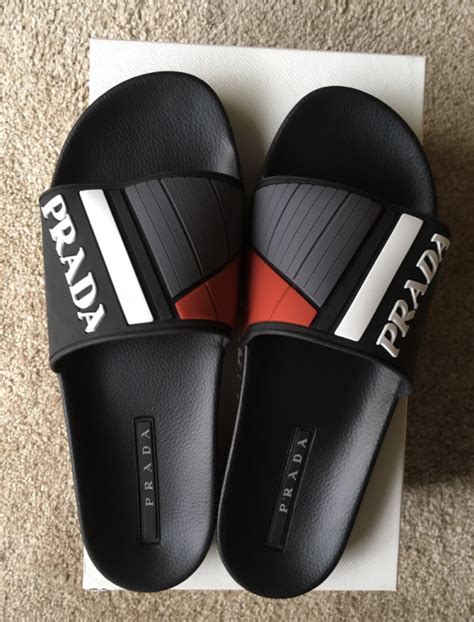 prada rubber pool slides